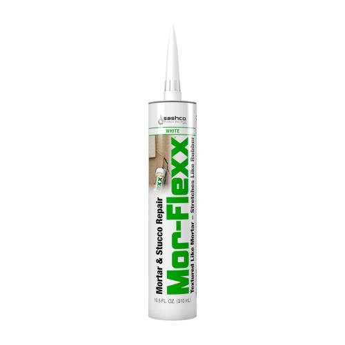 Sashco Mor-Flexx White Elastomeric Acrylic Latex Mortar and Stucco Repair Caulk 10.5 oz