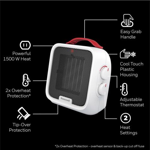 Honeywell UberHeat Ceramic Space Heater 5118 BTU