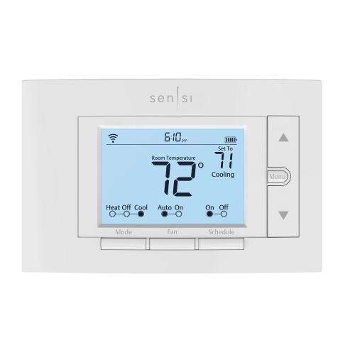 Emerson Sensi Built In WiFi Heating and Cooling Push Buttons Smart-Enabled Thermostat