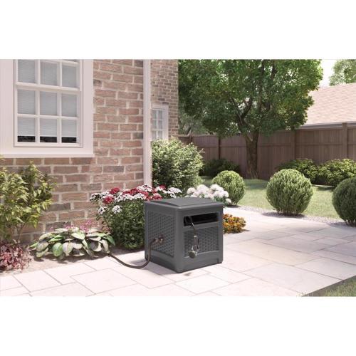 Suncast Smart Trak 225 ft. Gray Free Standing Hideaway Hose Reel