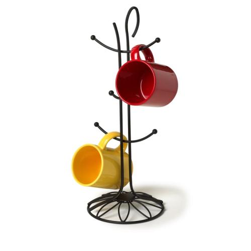 Spectrum Leaf 16.3 in. H X 6.25 in. W X 6.25 in. D Black Mug Holder