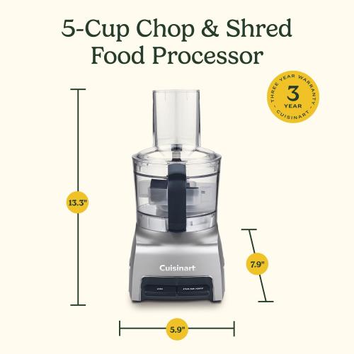 Cuisinart Brushed Nickel Silver 5 cups Food Processor 250 W❗MAY HAVE MISSING PIECES/NEEDS CLEANING ❗