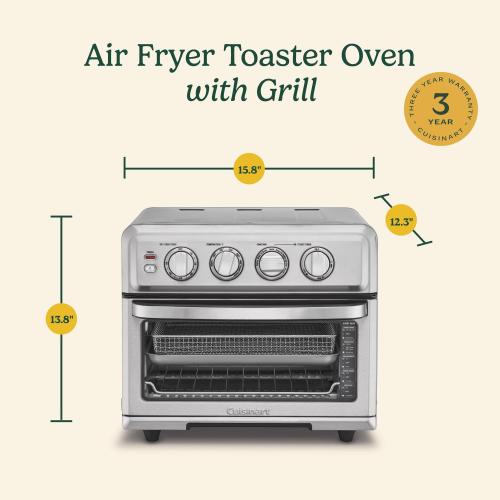 Cuisinart Stainless Steel Silver Multi-Function Oven 14 in. H X 16 in. W X 12 in. D ‼️has mild stains ‼️
