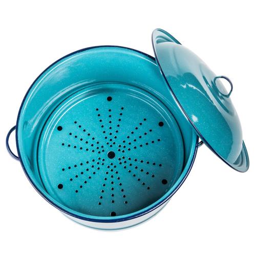 Cinsa Steel Steamer Set 15 qt Turquoise