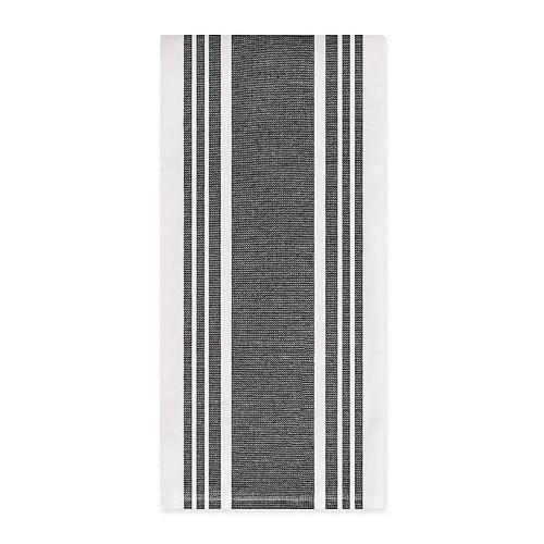 ALL-CLAD STRIPED DUAL KITCHEN TOWEL IN BLACK - SET OF 2