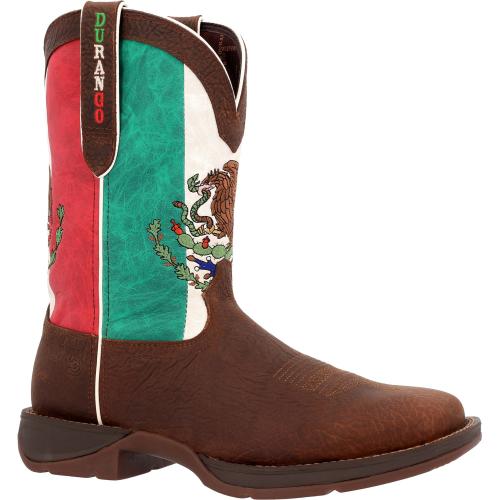 Size 12 Durango Men's 12 Steel Toe Mexico Flag Western Boots