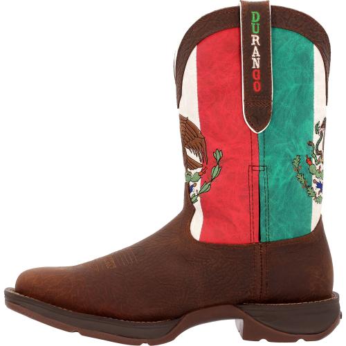 Size 12 Durango Men's 12 Steel Toe Mexico Flag Western Boots