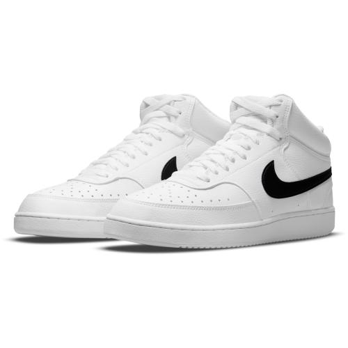 Size 10.5 White and black Nike Men's Court Vision Mid Next Nature Shoes