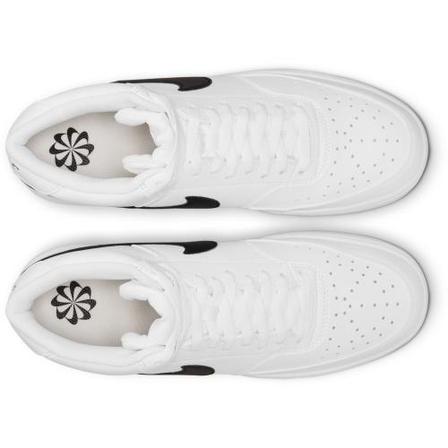 Size 10.5 White and black Nike Men's Court Vision Mid Next Nature Shoes