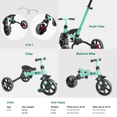 Yvolution Y Velo Flippa Kids' 4-in-1 Trike