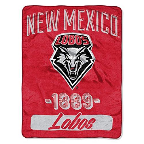 Northwest NCAA New Mexico Lobos Unisex-Adult Micro Raschel Throw Blanket, 46 x 60, Varsity