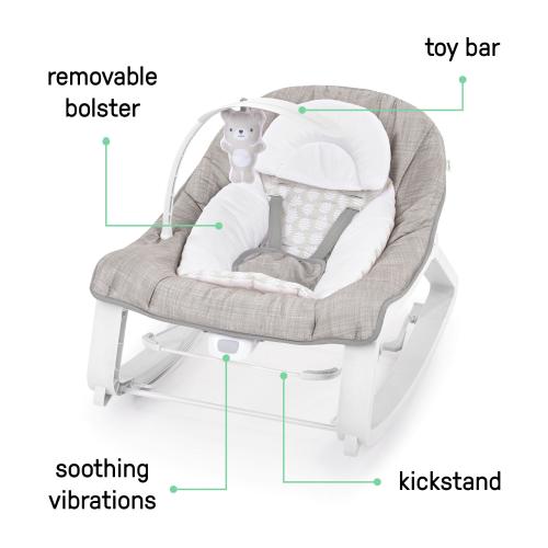 Ingenuity Keep Cozy 3-in-1 Grow with Me Bounce & Rock Seat