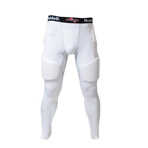 Riddell 5 Piece Integrated Football Tights, White, Adult Medium