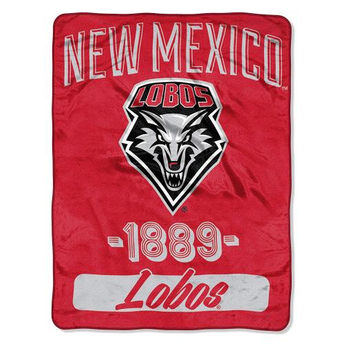 Northwest NCAA New Mexico Lobos Unisex-Adult Micro Raschel Throw Blanket, 46 x 60, Varsity