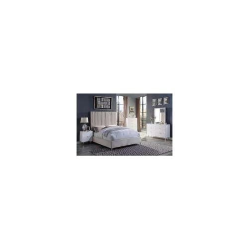 ACME Edzia Queen Bed in Beige Velvet BD00963Q