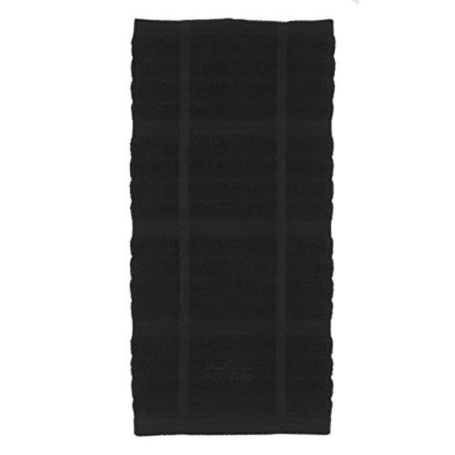 All-Clad Textiles 100-Percent Combed Terry Loop Cotton Kitchen Towel, Oversized, Highly Absorbent and Anti-Microbial, 17-inch by 30-inch, Solid,(6-Pack) Black