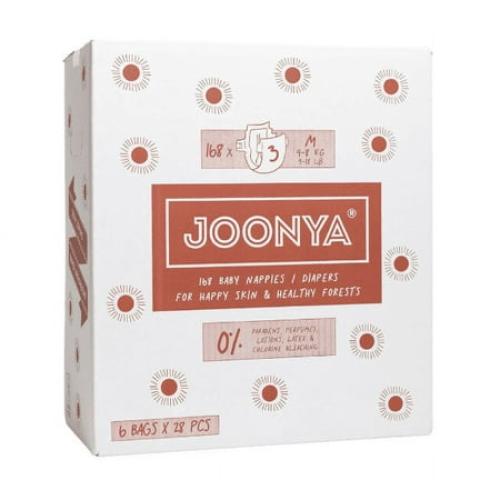 Joonya Baby Diapers **New Range** - NonToxic  Eco-Friendly  Ultra Slim  Overnight Use - Bulk Disposable Eco Diapers - Made in Denmark - Size 3 M (9-18