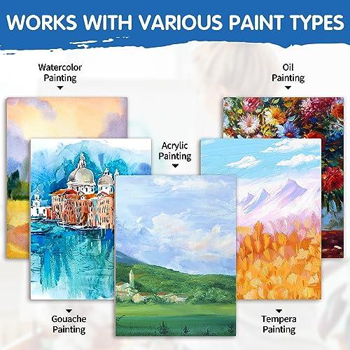 FIXSMITH Stretched White Blank Canvas - 36x48 Inch, 2 Pack,Primed Large Canvas,100% Cotton,5/8 Inch Profile of Super Value Pack for Acrylics,Oils & Ot