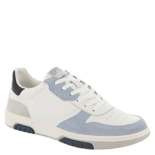 Size 10 Color White and Blue Steve Madden Maxtonn Men's Shoes White/Light Blue : 10 D - Medium, Leather