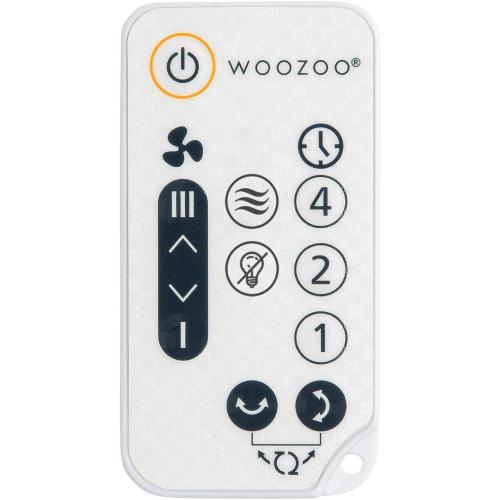 WOOZOO - Compact Globe Oscillating Fan W/ Remote - 5 Speed - White