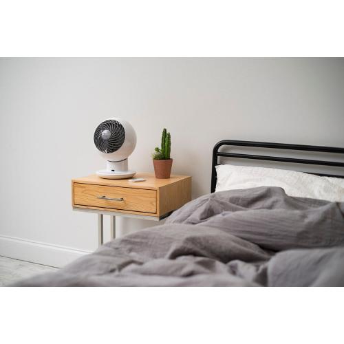 WOOZOO - Compact Globe Oscillating Fan W/ Remote - 5 Speed - White