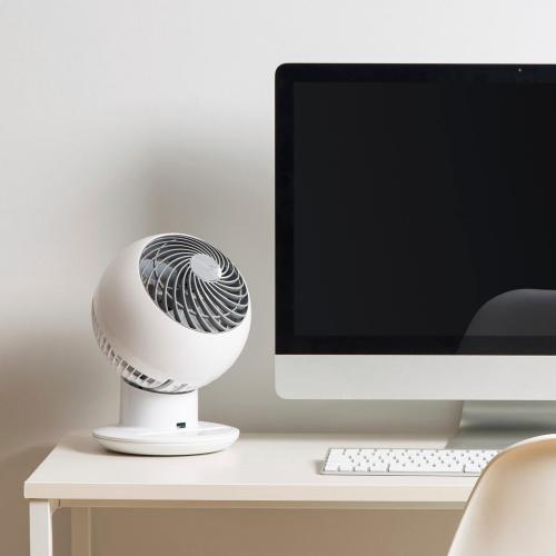 WOOZOO - Compact Globe Oscillating Fan W/ Remote - 5 Speed - White