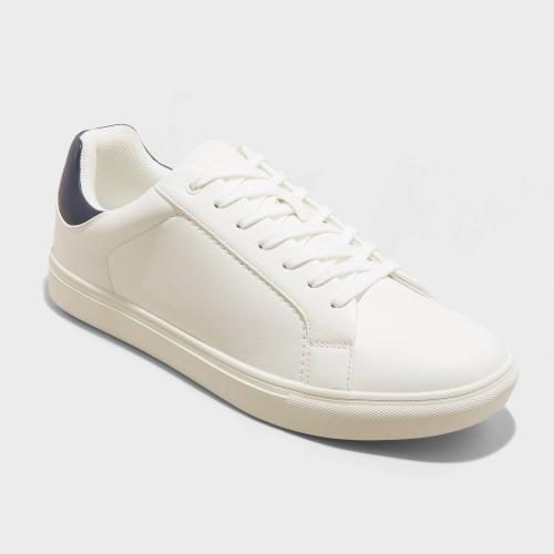 Men's Kyler Sneakers - Goodfellow & Co™ White and Heathered Navy Blue 13