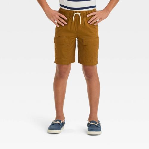 Size L Boys' Relaxed 'at the Knee' Pull-on Cargo Shorts - Cat & Jack™ Brown