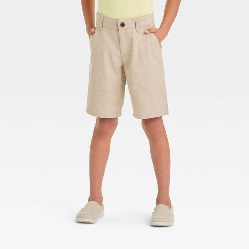 Size 6 Boys' Chambray 'at the Knee' Chino Shorts - Cat & Jack™ Beige
