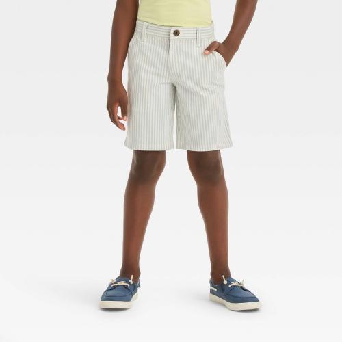 Size 14 Boys' Chambray 'at the Knee' Chino Shorts - Cat & Jack™ Gray