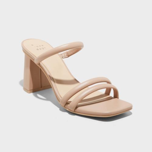 Women's Stacy Mule Heels - a New Day™ Light Brown 10W
