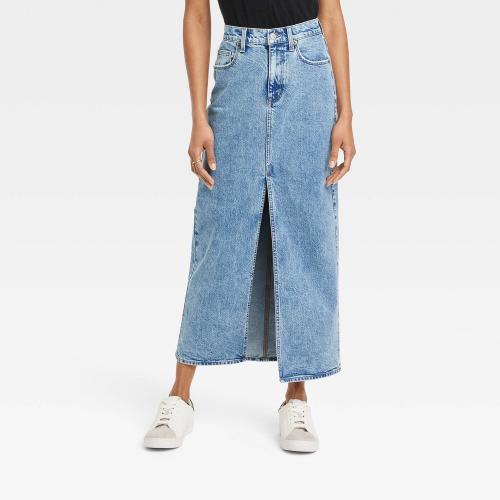 Size 16 Women's Denim Maxi Skirt - Universal Thread™ Medium Wash