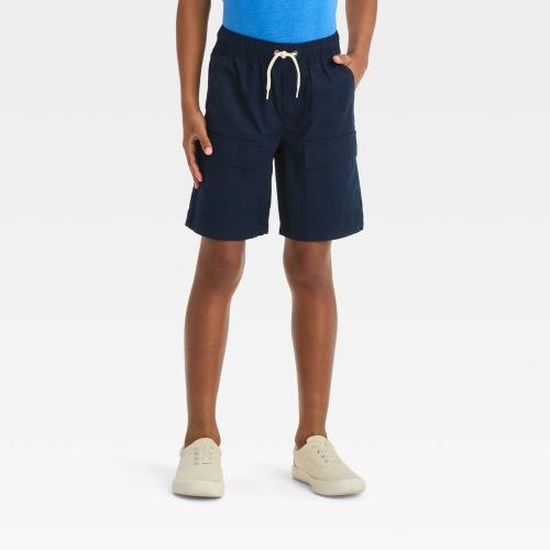 Size L Boys' Relaxed 'at the Knee' Pull-on Cargo Shorts - Cat & Jack™ Navy Blue