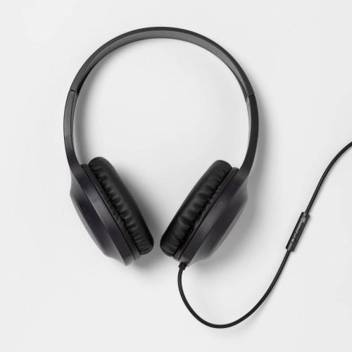 4ft-Wired on Ear Headphones - Heyday™ Black 2 Pack