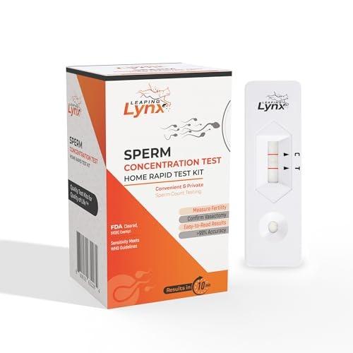 Fertility Home Sperm Check Test Kit for Men - Shows Normal or Low Sperm Count - Easy to Read Male Fertility Test Results | Convenient Accurate & Priva