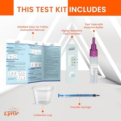 Fertility Home Sperm Check Test Kit for Men - Shows Normal or Low Sperm Count - Easy to Read Male Fertility Test Results | Convenient Accurate & Priva
