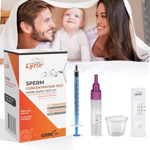 Fertility Home Sperm Check Test Kit for Men - Shows Normal or Low Sperm Count - Easy to Read Male Fertility Test Results | Convenient Accurate & Priva