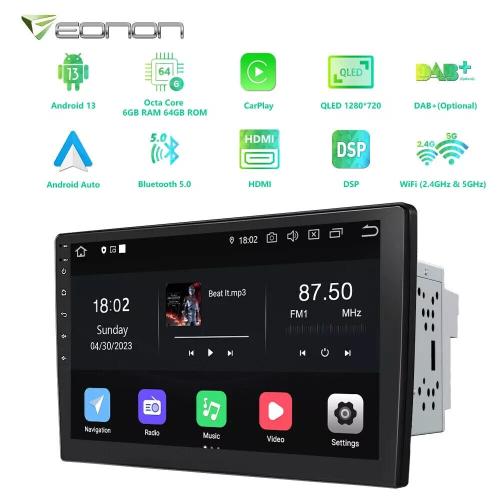 Eonon UA12S Plus Android 13 6 64G Double 2Din 10.1 Car Stereo Radio GPS CarPlay
