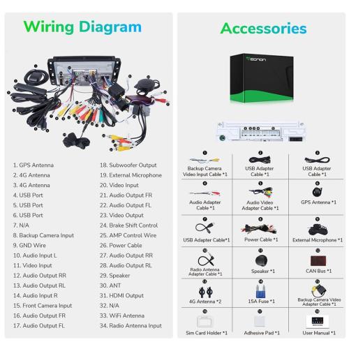 CAM Eonon GMA12S Android 13 6 64 Car Radio GPS Sat Nav CarPlay for Chevrolet GMC