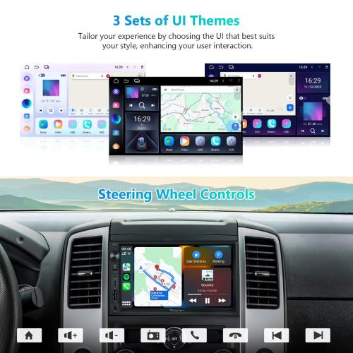 Eonon UA13 Android 13 Double 2Din 7 IPS Car Stereo Radio GPS CarPlay Audio WiFi