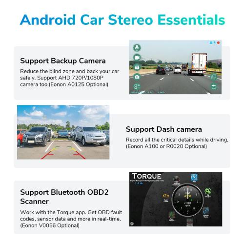 Eonon UA13 Android 13 Double 2Din 7 IPS Car Stereo Radio GPS CarPlay Audio WiFi