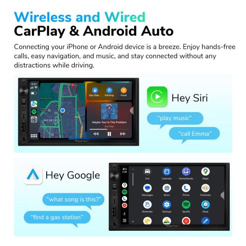 Eonon UA13 Android 13 Double 2Din 7 IPS Car Stereo Radio GPS CarPlay Audio WiFi