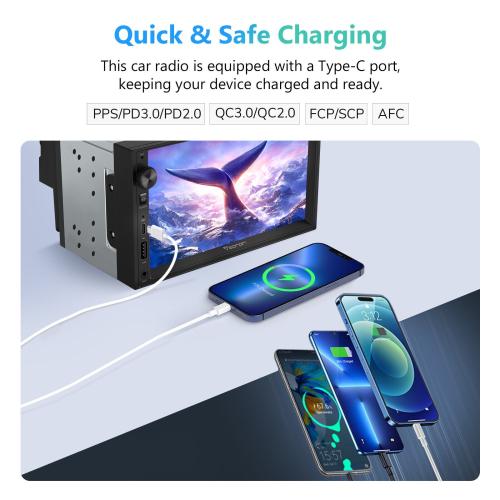 Eonon UA13 Android 13 Double 2Din 7 IPS Car Stereo Radio GPS CarPlay Audio WiFi