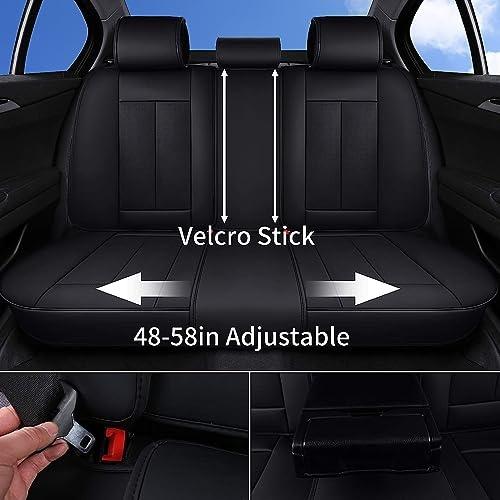 Color Black Coverado Car Seat Covers Full Set, Seat Covers for Cars, Black Car Seat Cover, Car Seat Protector Waterproof, Nappa Leather Car Seat Cushion, Car Seat