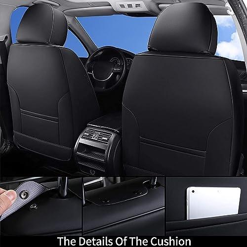 Color Black Coverado Car Seat Covers Full Set, Seat Covers for Cars, Black Car Seat Cover, Car Seat Protector Waterproof, Nappa Leather Car Seat Cushion, Car Seat
