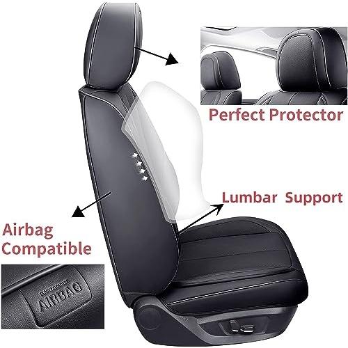 Color Black Coverado Car Seat Covers Full Set, Seat Covers for Cars, Black Car Seat Cover, Car Seat Protector Waterproof, Nappa Leather Car Seat Cushion, Car Seat
