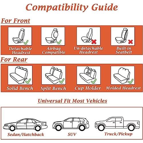 Color Black Coverado Car Seat Covers Full Set, Seat Covers for Cars, Black Car Seat Cover, Car Seat Protector Waterproof, Nappa Leather Car Seat Cushion, Car Seat