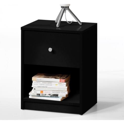 Clanton Small-Space 1 - Drawer Nightstand Black