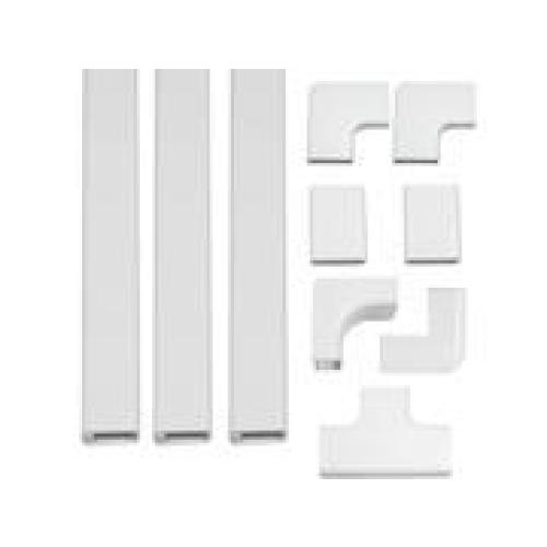 Echogear on-wall Cable Raceway Kit for Hiding up to 4 Cords - Easy Peel & Stick Installhelps Conceal & Organize Cables from Mou