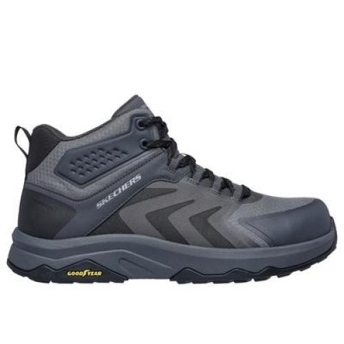 Skechers Men's Work: Speed-Flex Trekker Boots | Size 10.0 Wide | Charcoal | Textile/Synthetic
